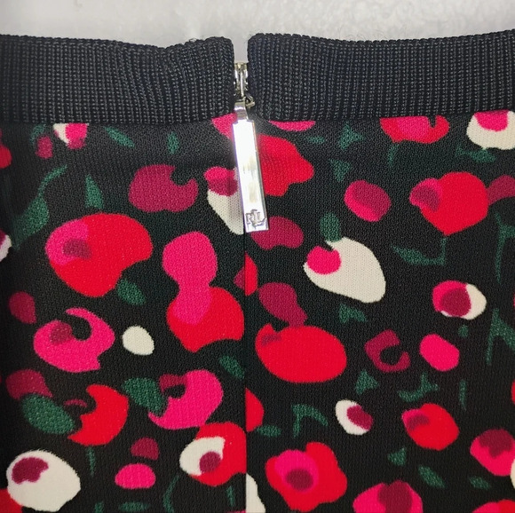 Lauren Ralph Lauren Floral Artsy Stretch Jersey Top Crewneck Plus Size 1X - Picture 4 of 11